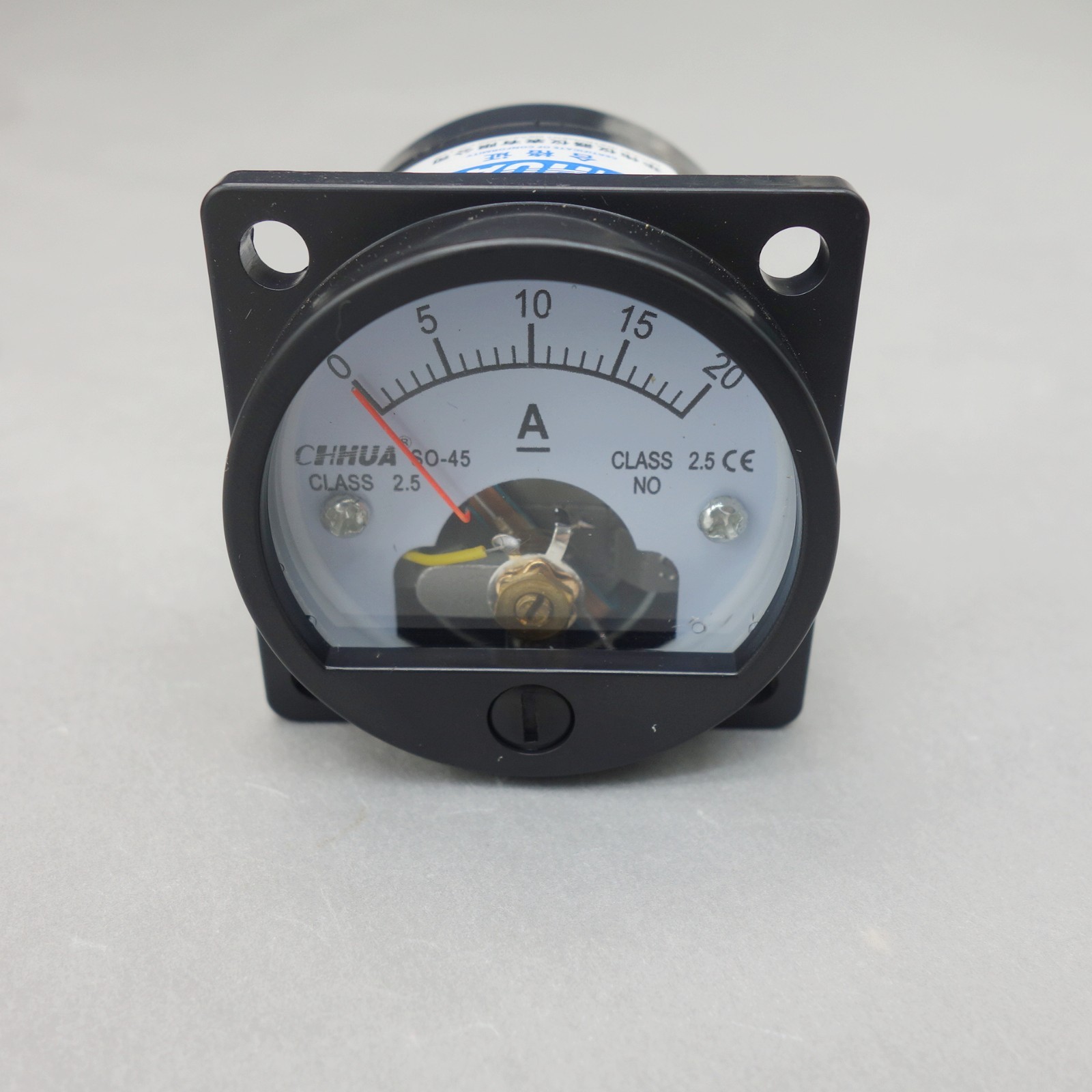1PC DC 0-20A Analog Ammeter Panel AMP Current Meter SO45 Cutout 45mm