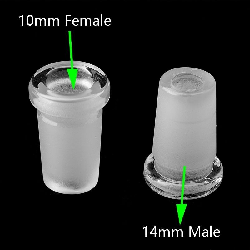 14mm Male To 10mm Female Glass Adapter – Clear Size Reducer