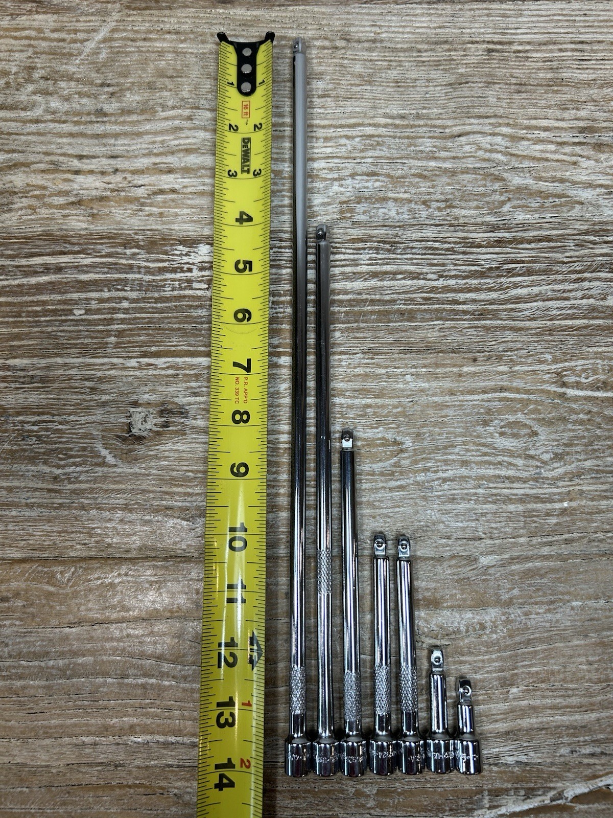 SK Tools 7 Piece 1-1/2″, 2″, 4″, 6″, 10″ And 14″ 1/4″ Drive Wobble Extension SET