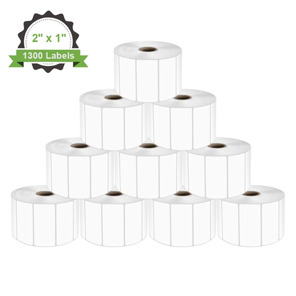 2″ x 1″ Direct Thermal Labels Sticker 1300/Roll for Rollo & Zebra LP2824 LP2844