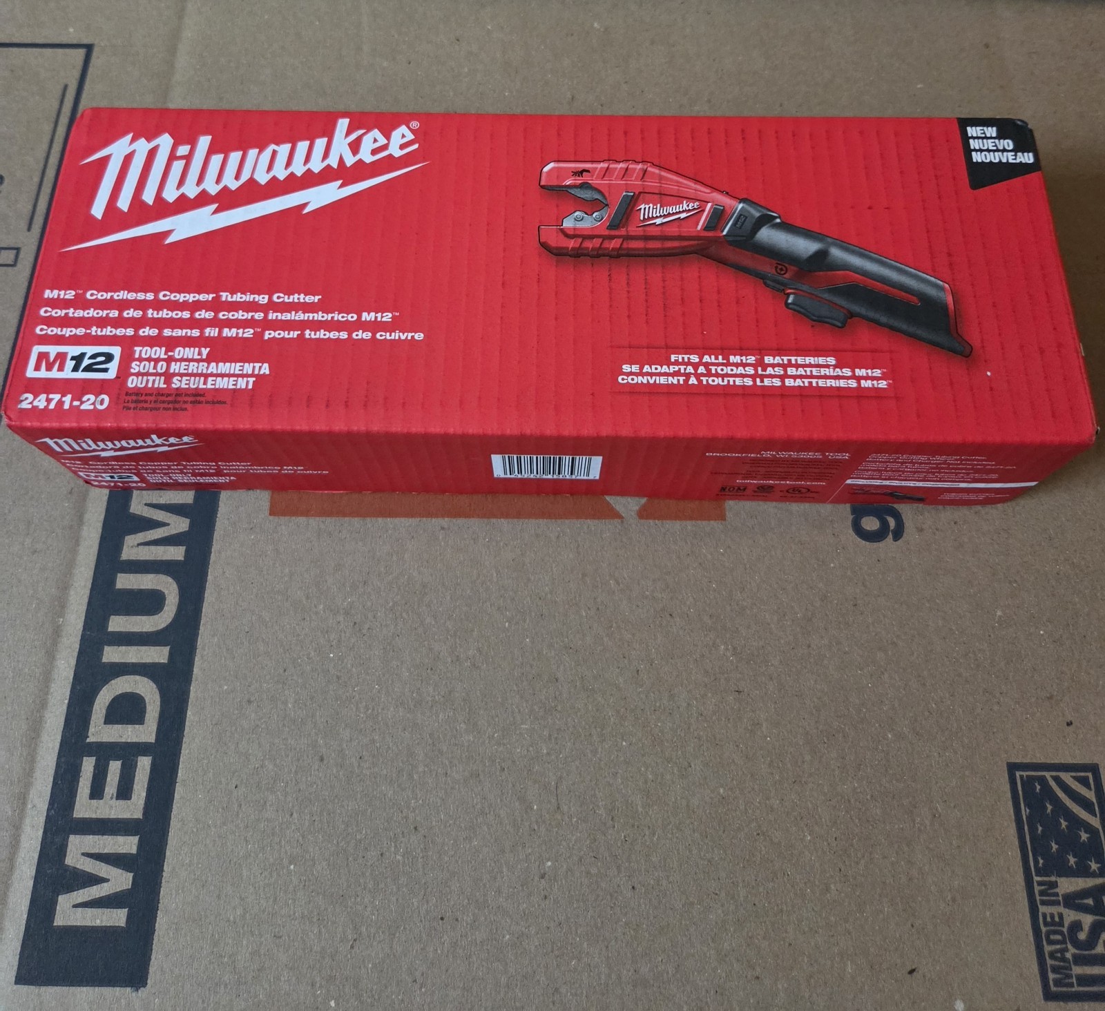 Milwaukee M12 Cordless Copper Tubing Cutter 1/2 in to 1-1/8 in 2471-20