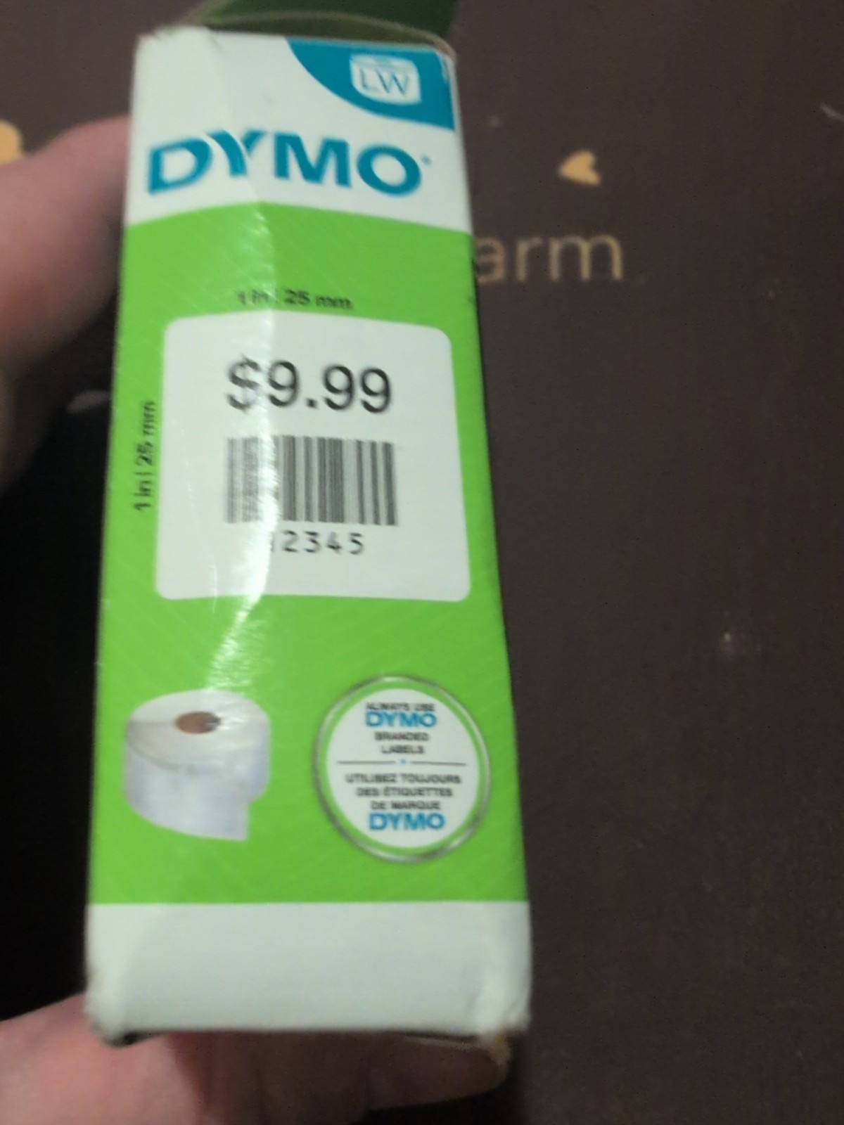 Dymo White Label – 1″ X 1 Roll, 750 Multipurpose