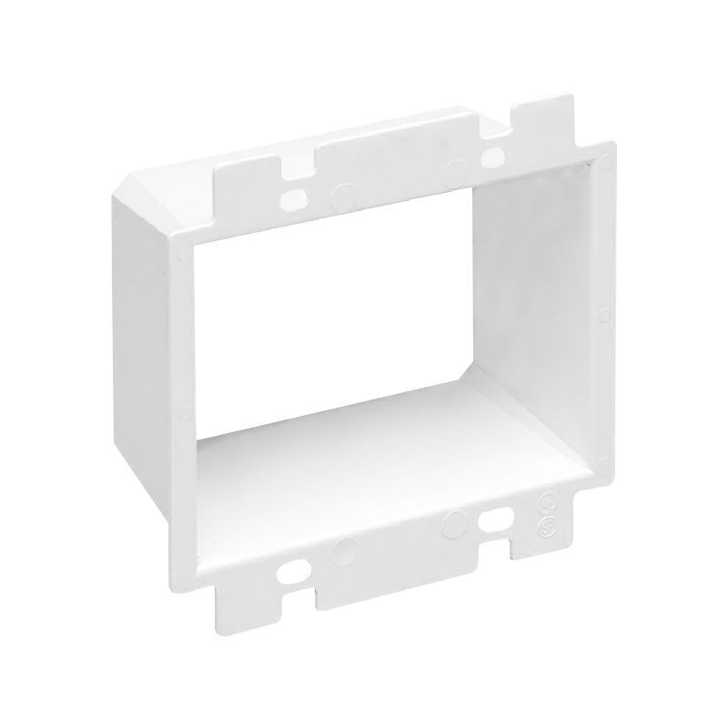 2-Gang White Electrical Box Extender for Outlets/Switches/GFCIs, ETL Listed LOT