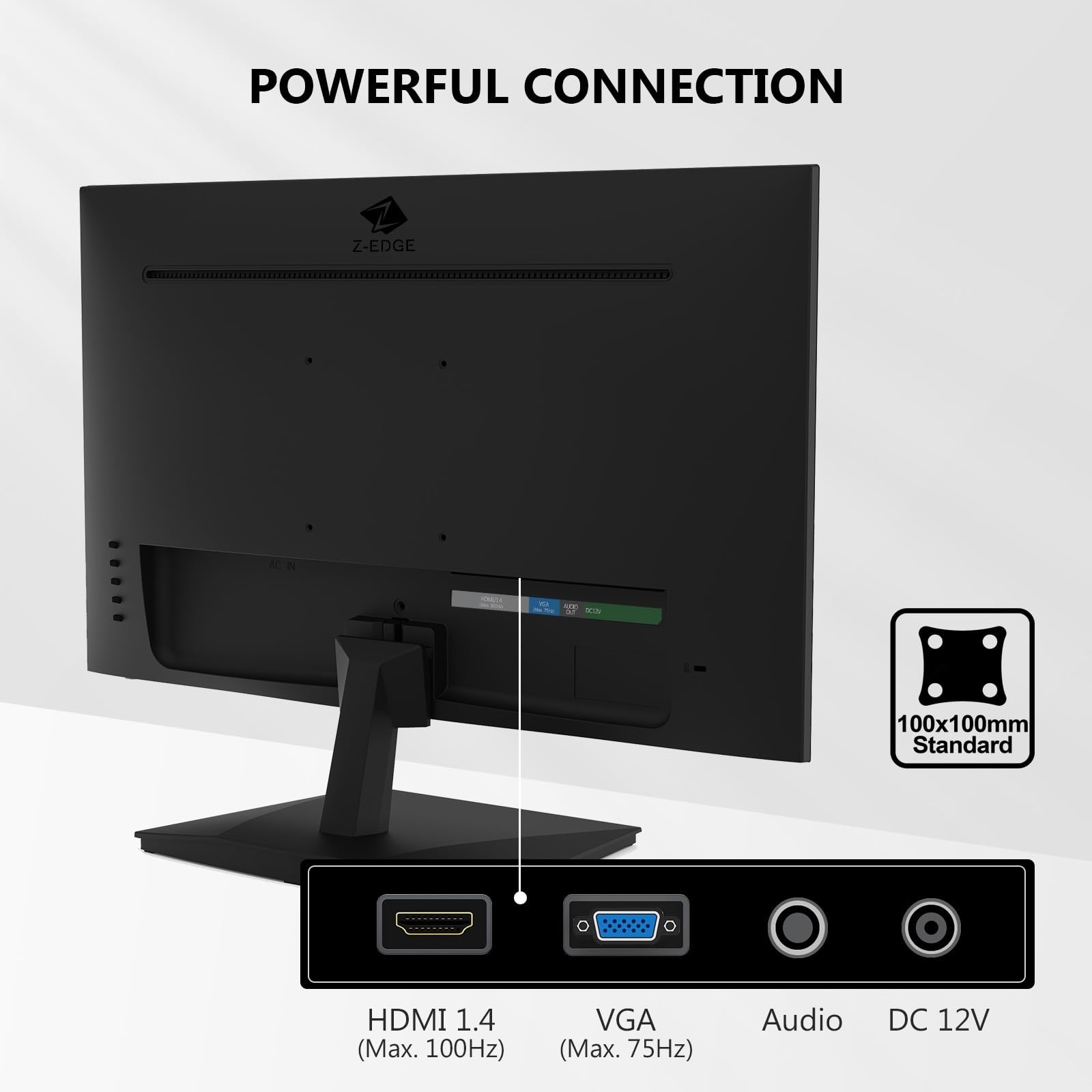 24 inch Monitor, Z-Edge Computer Monitor, Full HD 1920 x 1080p IPS 100Hz PC M…