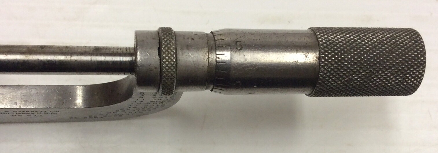 Vtg Starrett No.217,1-2″ Mechanical Micrometer Quite Clean Works Fine U