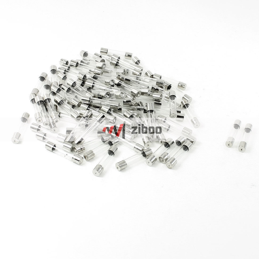 100Pcs 250 Volts 5A Quick Fast Blow Glass Tube Fuses 6 x 30mm Silver Tone ✦Kd