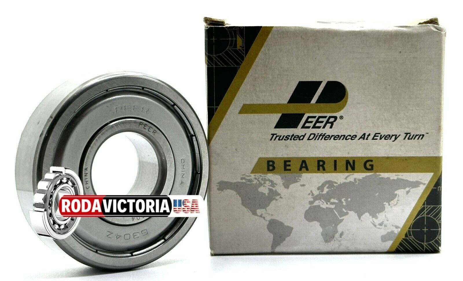PEER 6304 ZZD DEEP GROOVE BALL BEARING, METAL SHIELDED 20x52x15mm