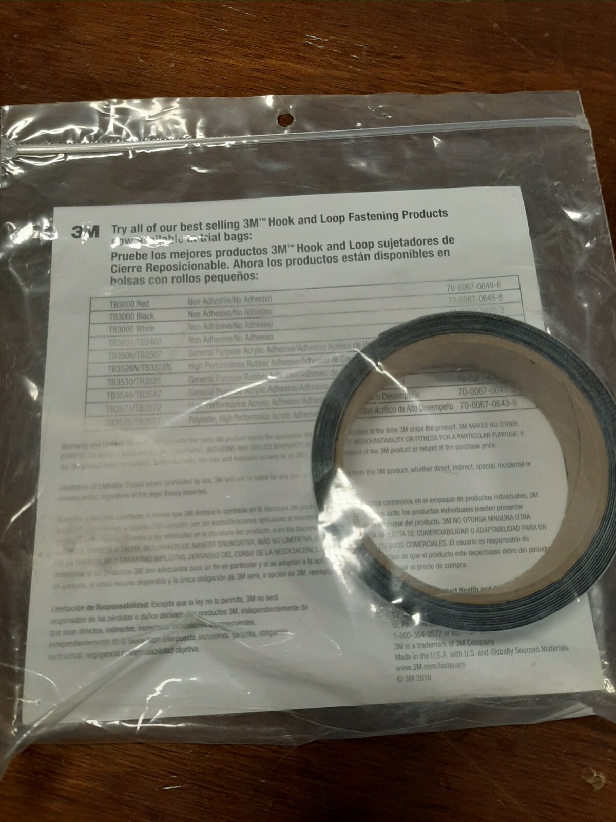 3M TB3000 Hook Loop Fastener 1″ x 10 foot roll