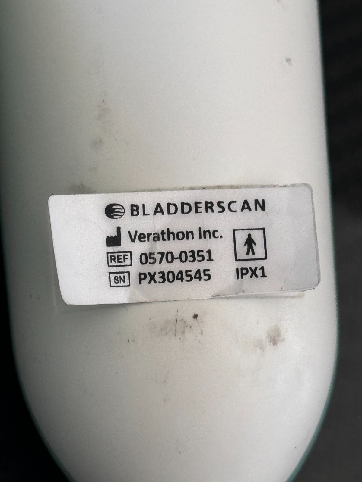 Verathon BladderScan BVI 9400 REF 0570-0190 w/ Probe & Battery