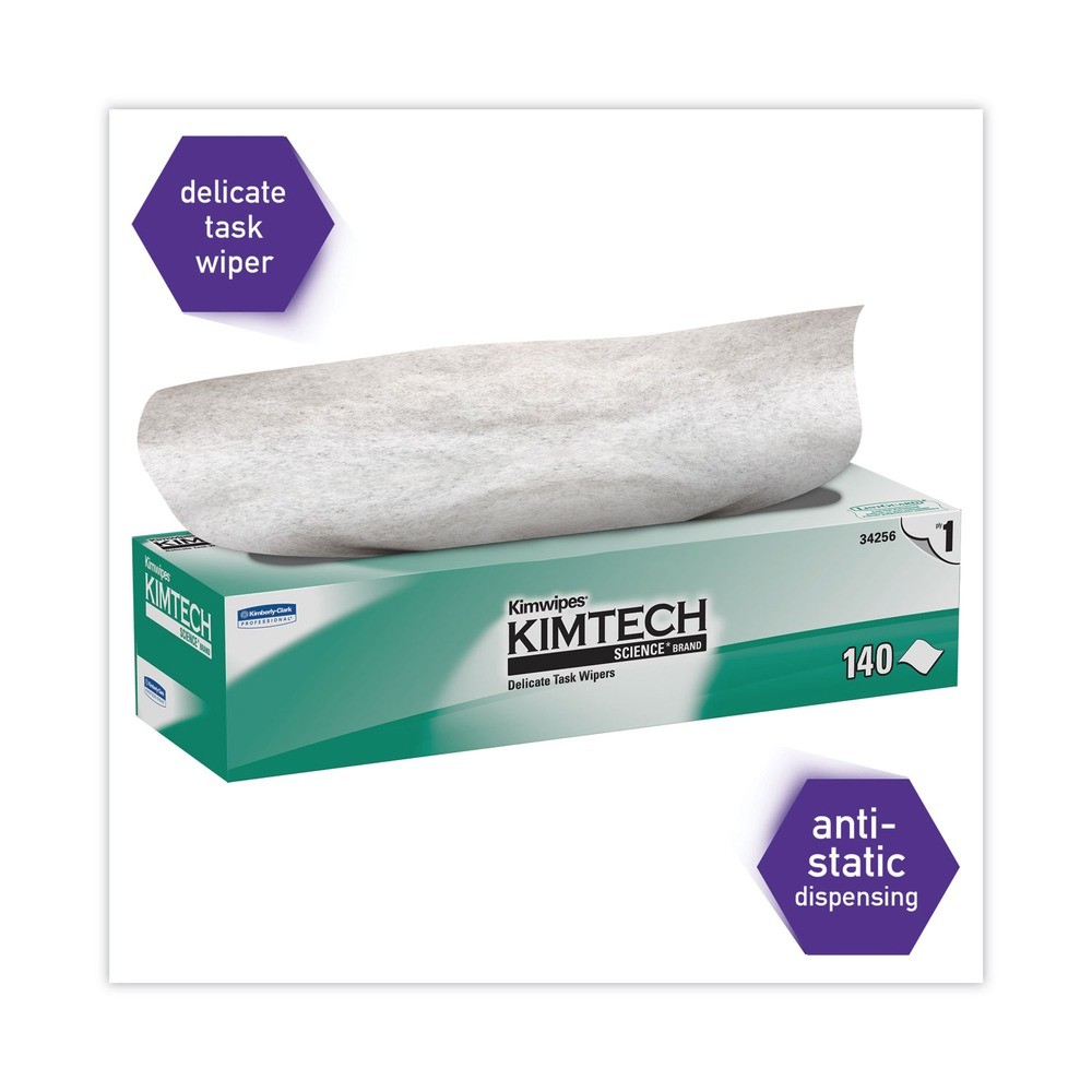 Kimtech 34256CT 14.7″ x 16.6″ Delicate Task Wipers – Unscented Wht (15/Ct) New