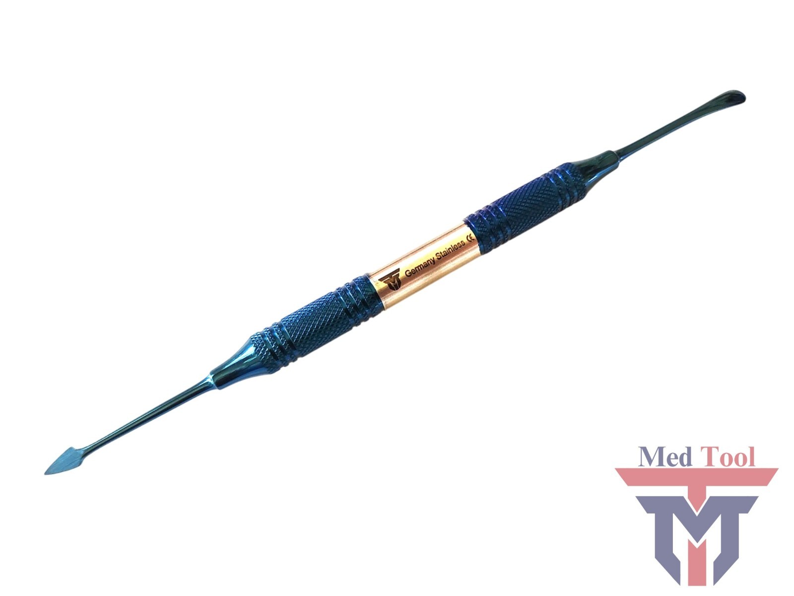 Dental Periosteal Elevator Buser Blue Titanium Coated Double Ended German Grade