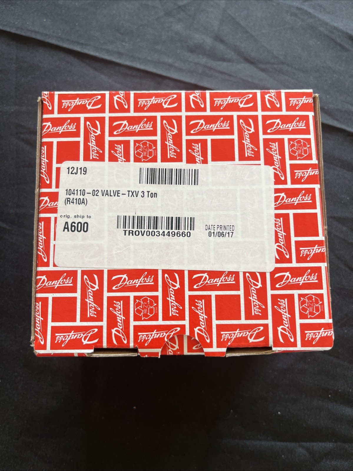 Danfoss Therm. Exp. Valve TR 6 067U3415 Part # 12J19