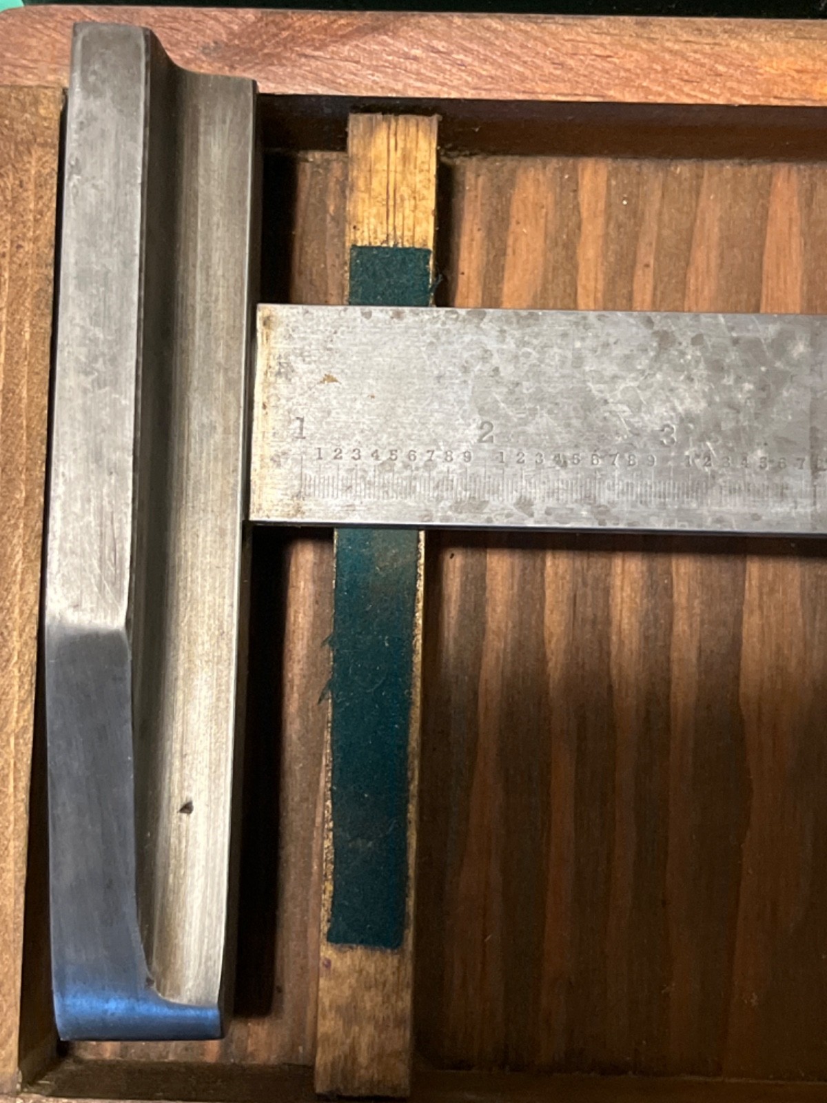 Vintage McGrath Vernier Height Gage in wooden box. St Paul.