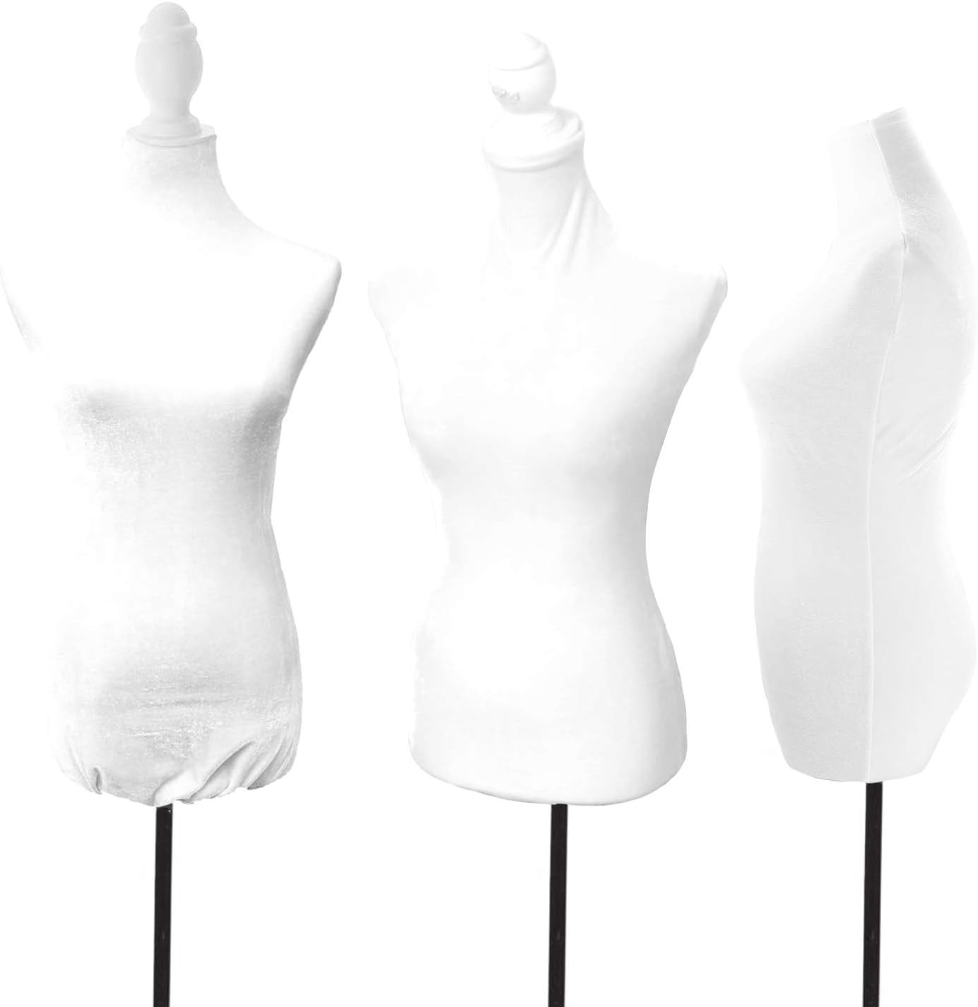 White Superb Velvet Mannequin Fabric Cover,100% Handmade Soft Stretchy, for F…
