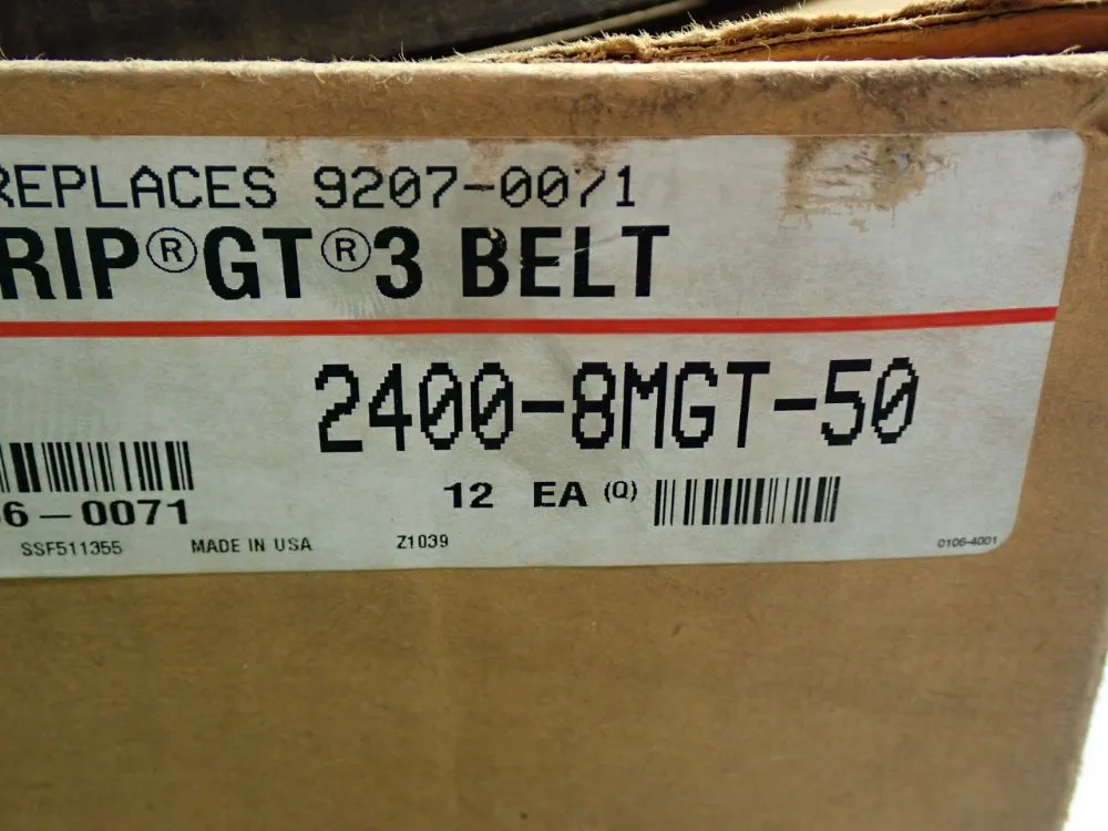 GATES POWERGRIP GT4 BELTS, 12PCS 2400-8MGT-50