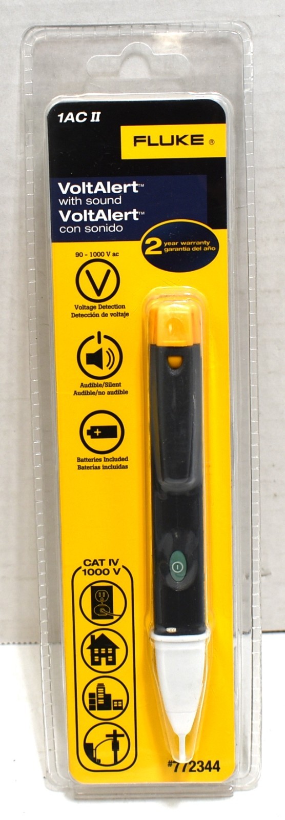 Fluke 1AC 2 II VoltAlert Non-contact 90~1000V AC Voltage Detector Tester