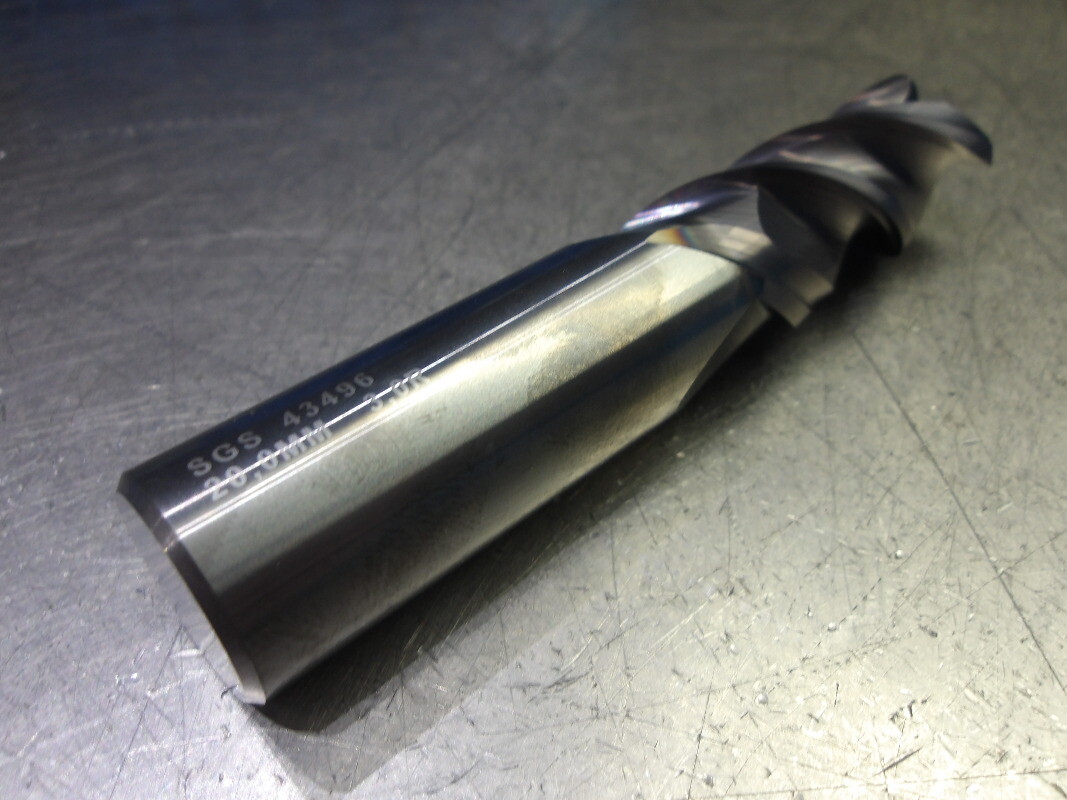 SGS 20mm 3 Flute Carbide CR Endmill 3mm R 43496 (LOC433A)