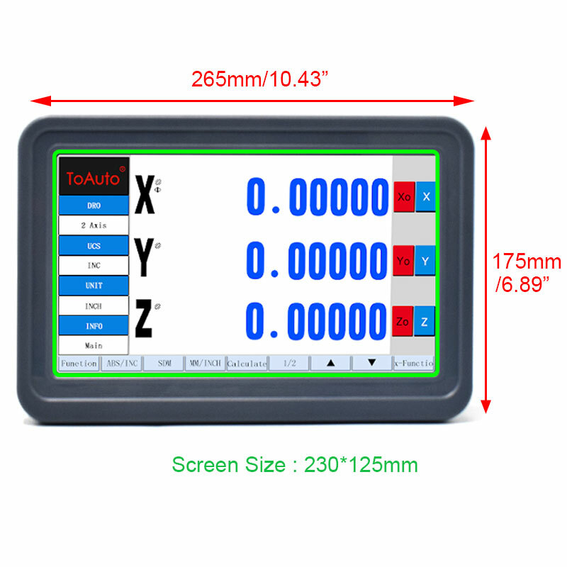 2/3 Axis Digital Readout Touch Screen DRO Display Linear Glass Scale 100-2000MM
