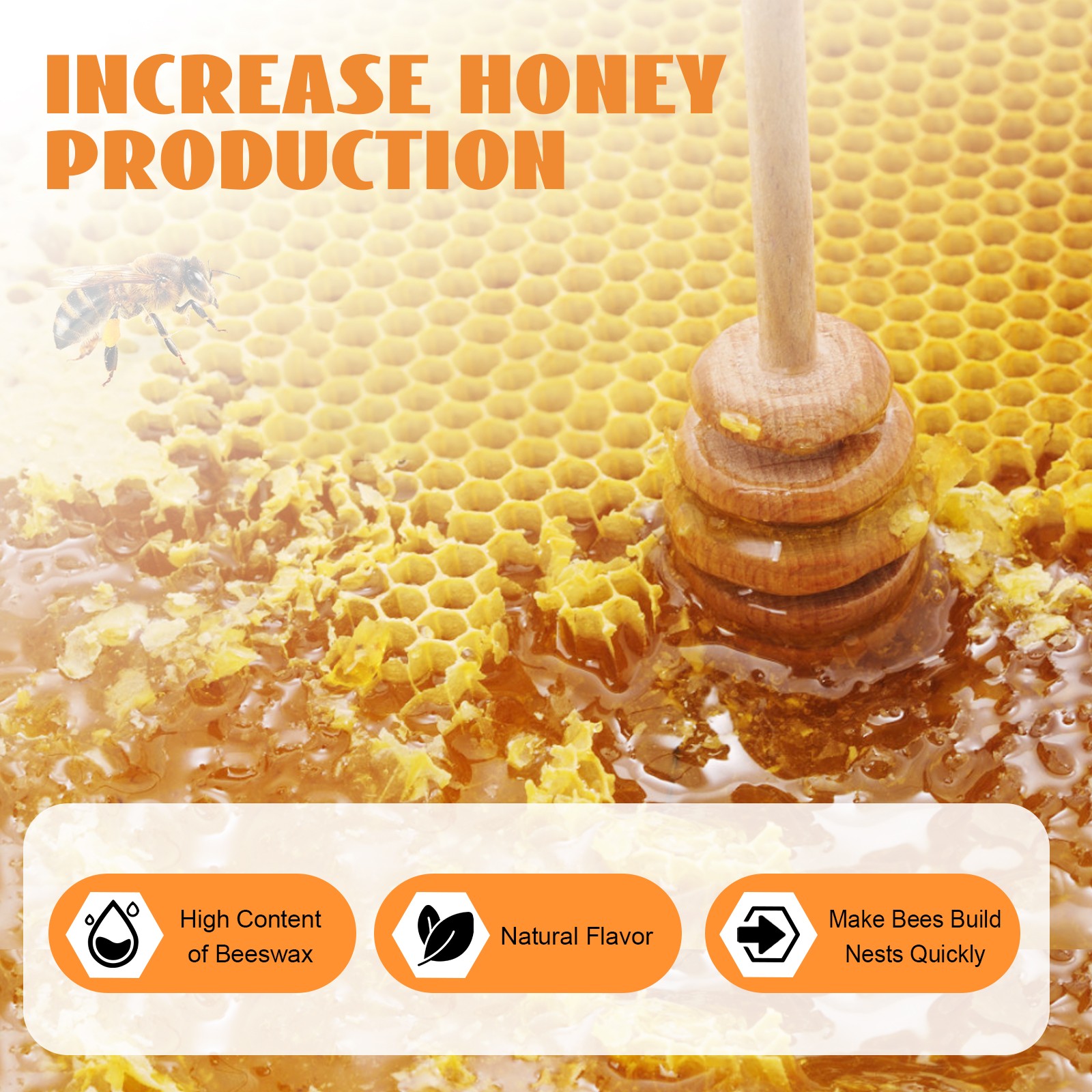 30Pcs 7.7*16.3″ Honeycomb Wax Frames Beekeeping Foundation Honey Bee Hive Tool.