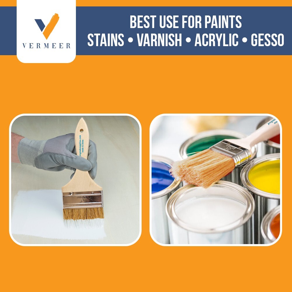 96Pk – 4″ Chip Brushes for Paints, Stains, Varnishes, Glues & Gesso