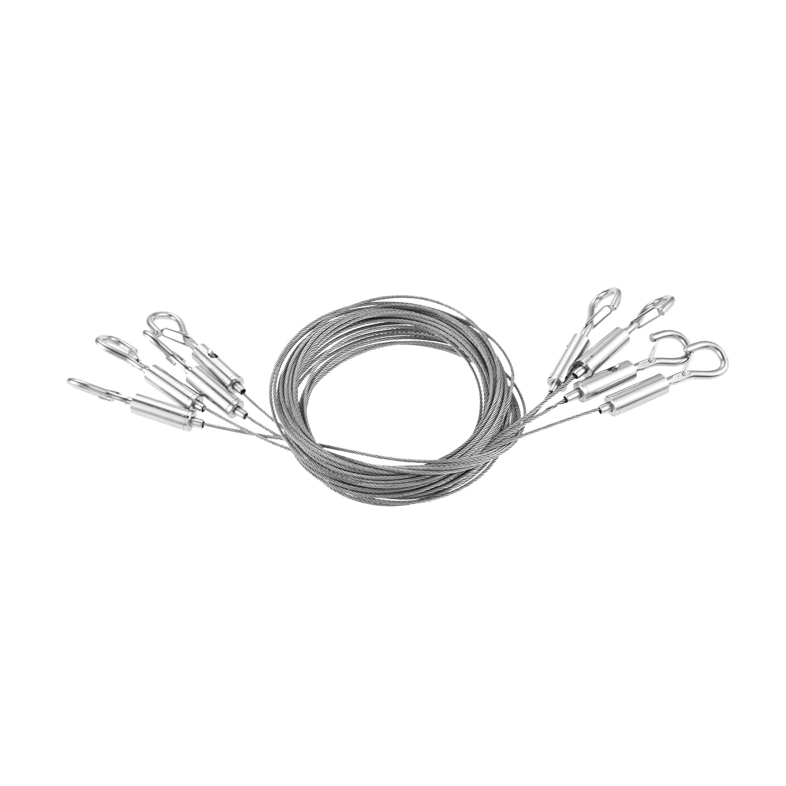 4Pcs Stainless Steel Rope Adjustable Picture Hanging Wire Kit 6.6FT Heavy Duty