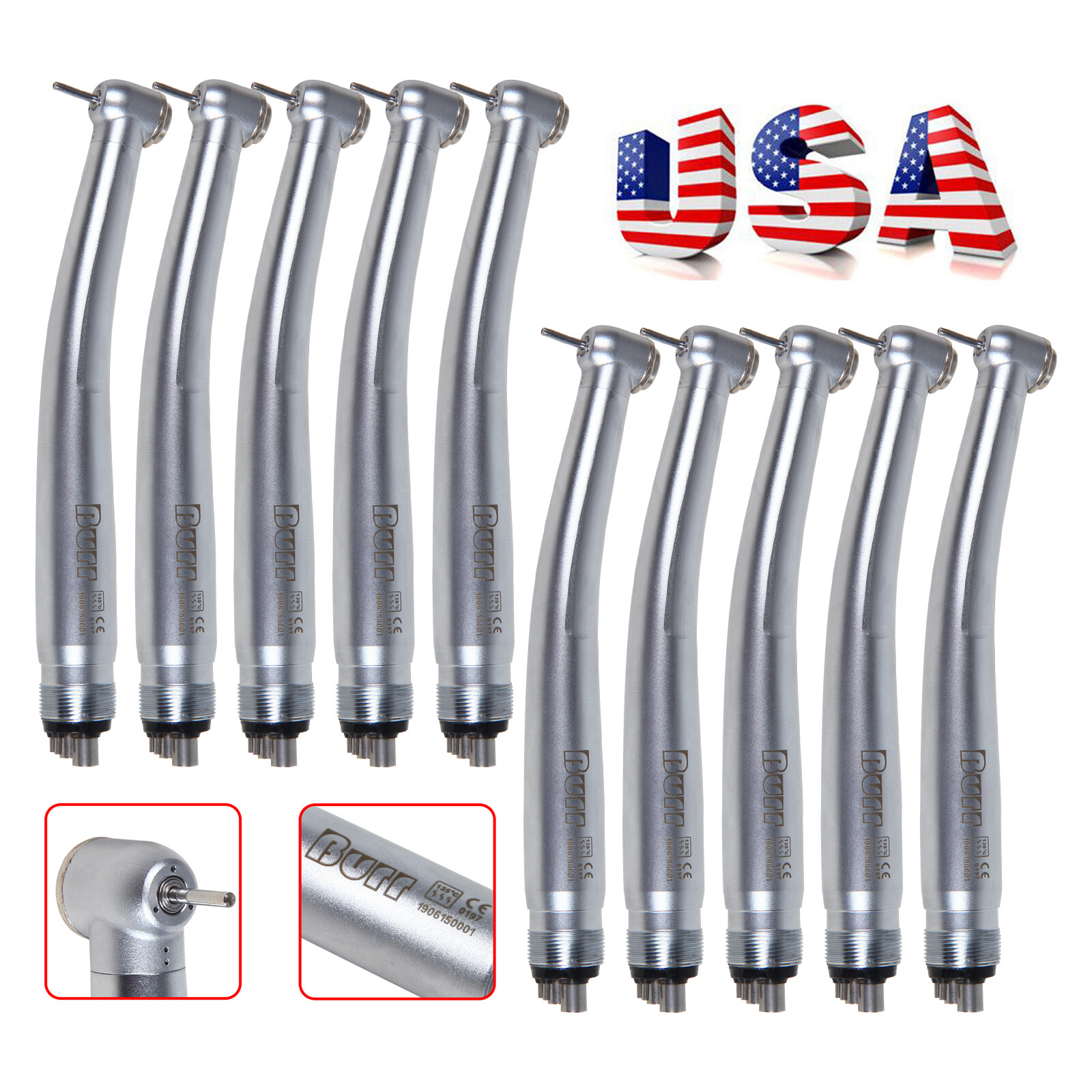 10X NSK PANA MAX Style Turbina Dental High Speed Handpiece 4H Burr Turbine U3BM