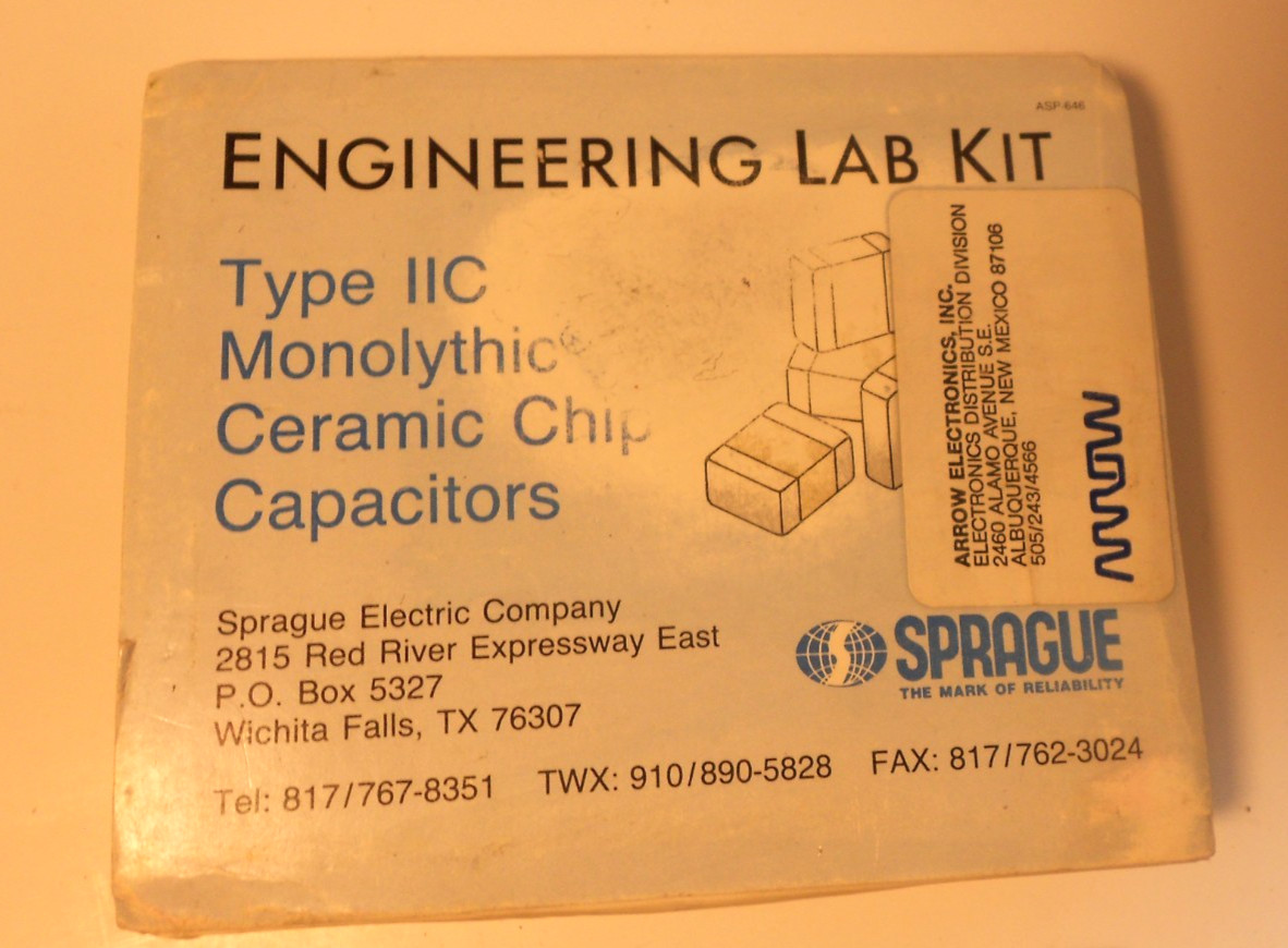 Sprague Type 2C Monolithic Ceramic Chip Capacitors Engineering Lab Kit Lot NOSE4