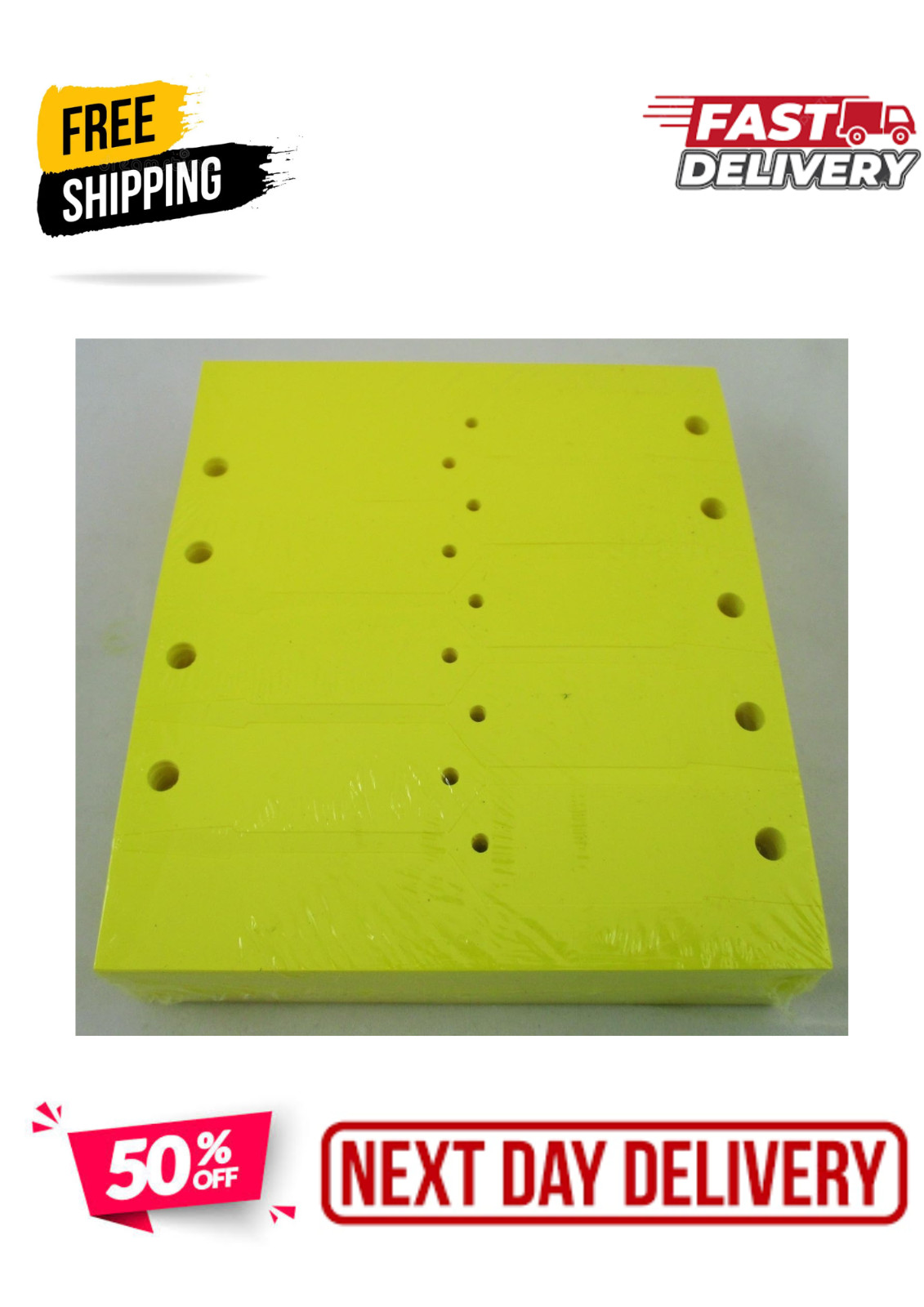 YELLOW Self-Locking Arrow Key Tags 1,000 per pack Size 4 1/2 X 3/4 YELLOW