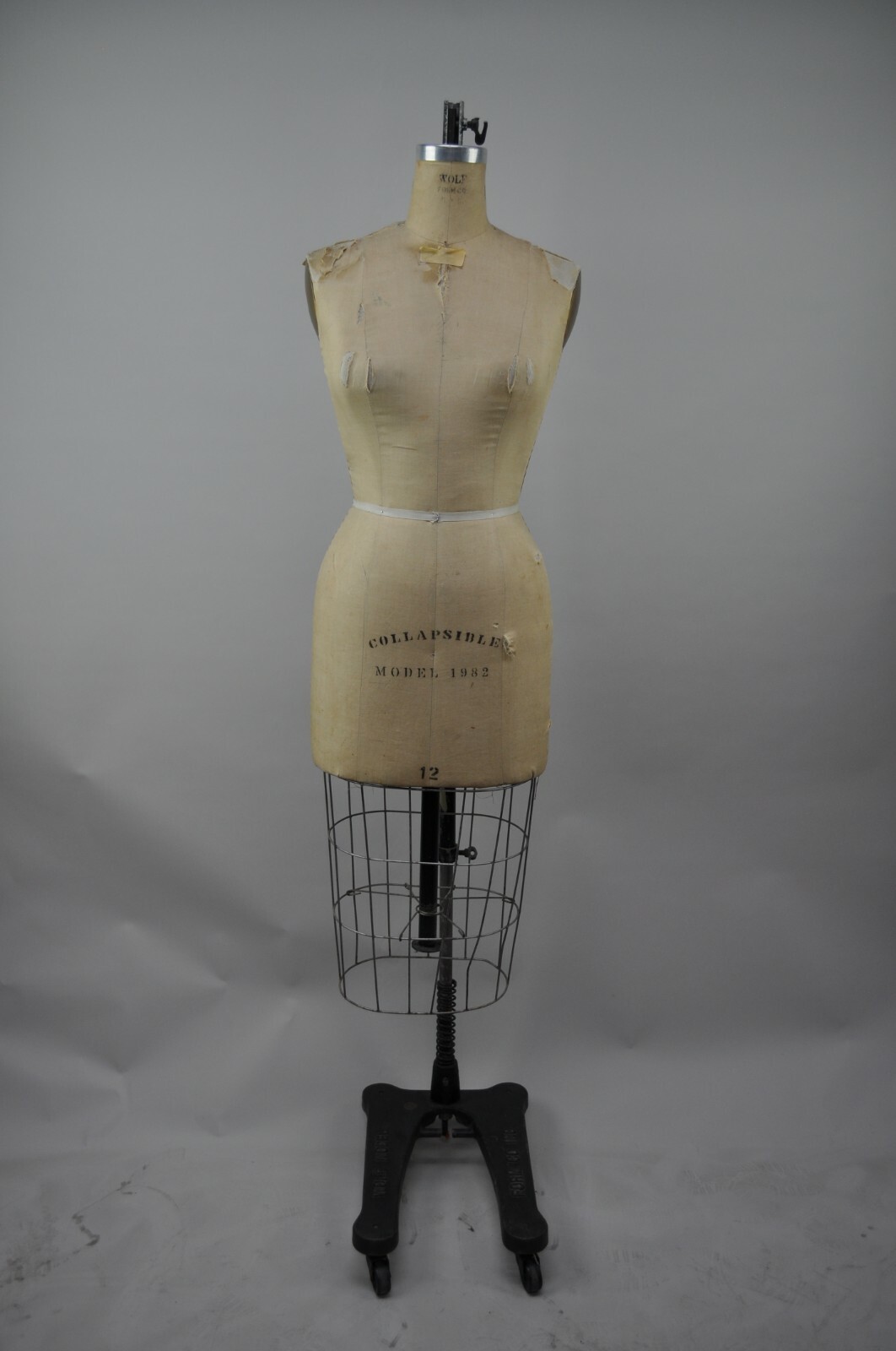 Wolf Vintage Dress Form Mannequin Model 1982 Adult Size 12