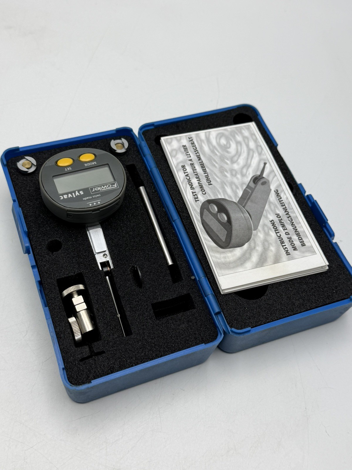 FOWLER SYLVAC QUADRATEST Digital Test Indicator Lever Type 0.00005″ Resolution