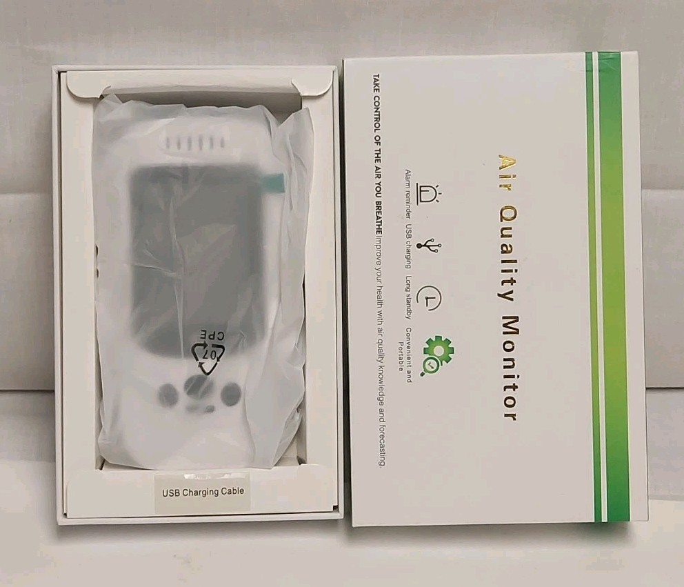 5in1 Air Quality Monitor PM25 HCHO TVOC Temperature Humidity Tracker