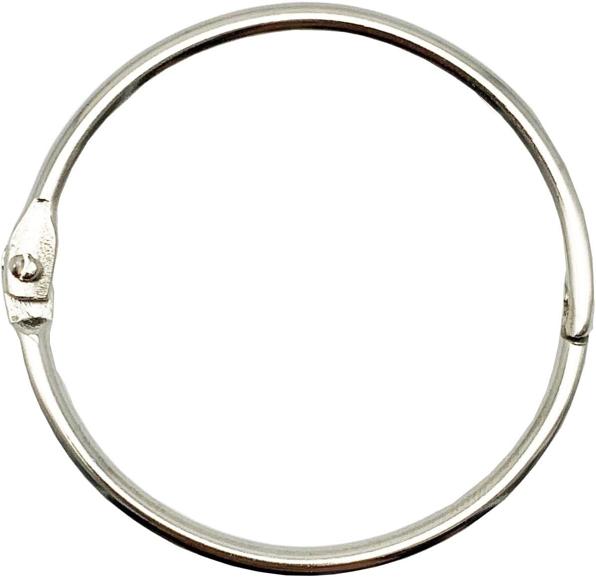 2 Inch (15 Pack) Loose Leaf Binder Book Rings, with Metal 2inch, Silver