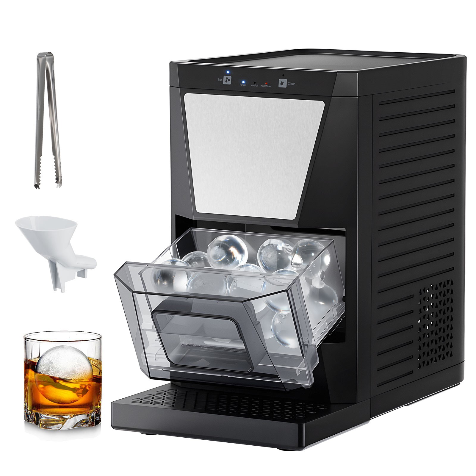 Commercial Ice Maker Ice Cube Machine Countertop Ice Ball Maker Nugget Ice Maker