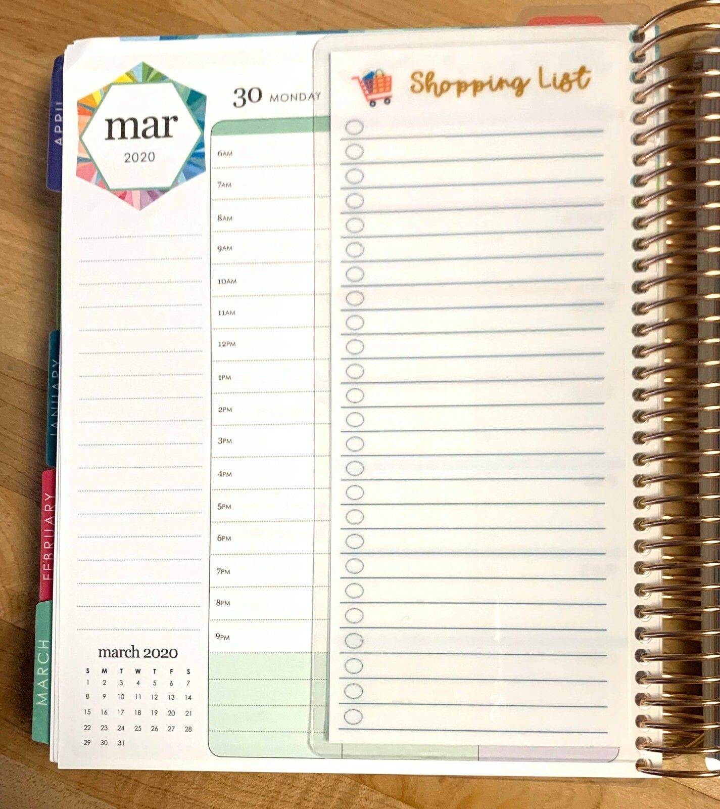Meal Plan Daily ‘What to Eat’ Short Dashboard 4 use with Erin Condren Planner