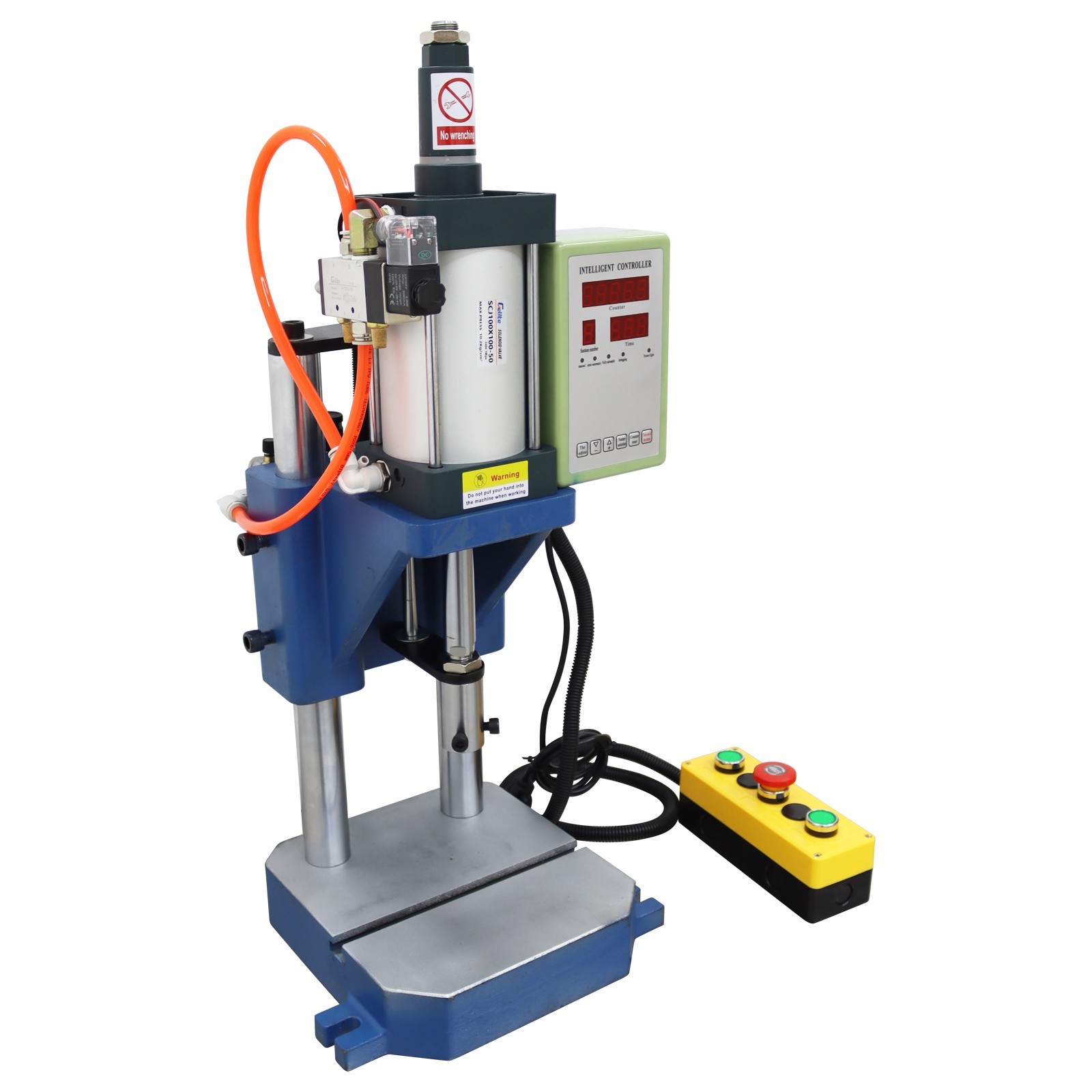 110V 1102lb/500kg Pneumatic Punch Press Machine with Controller 0.6Mpa-0.8MPa
