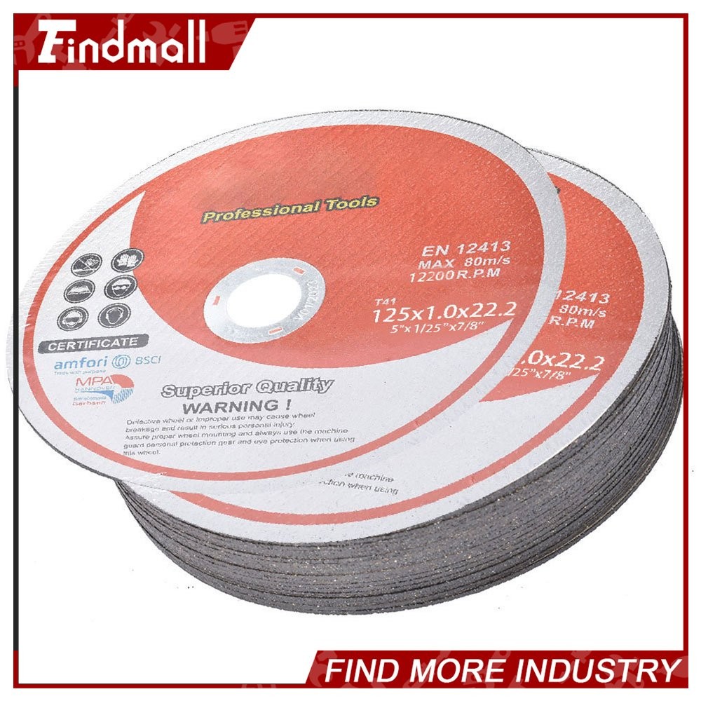 Findmall 100Pcs 5″x.040″x7/8″ Cut-off Wheel Metal & Stainless Steel Cutting Disc