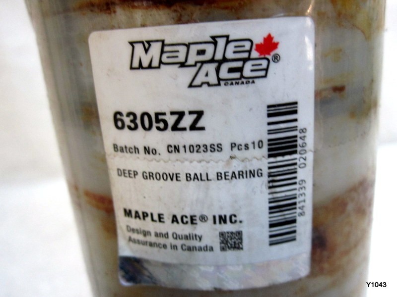 MAPLE ACE 6306-ZZ Ball Bearing 30x72x19mm 6306 ZZ Metal Shielded (Qty 9)