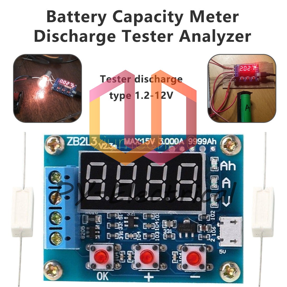 Li-ion Lithium Battery Capacity Meter Tester