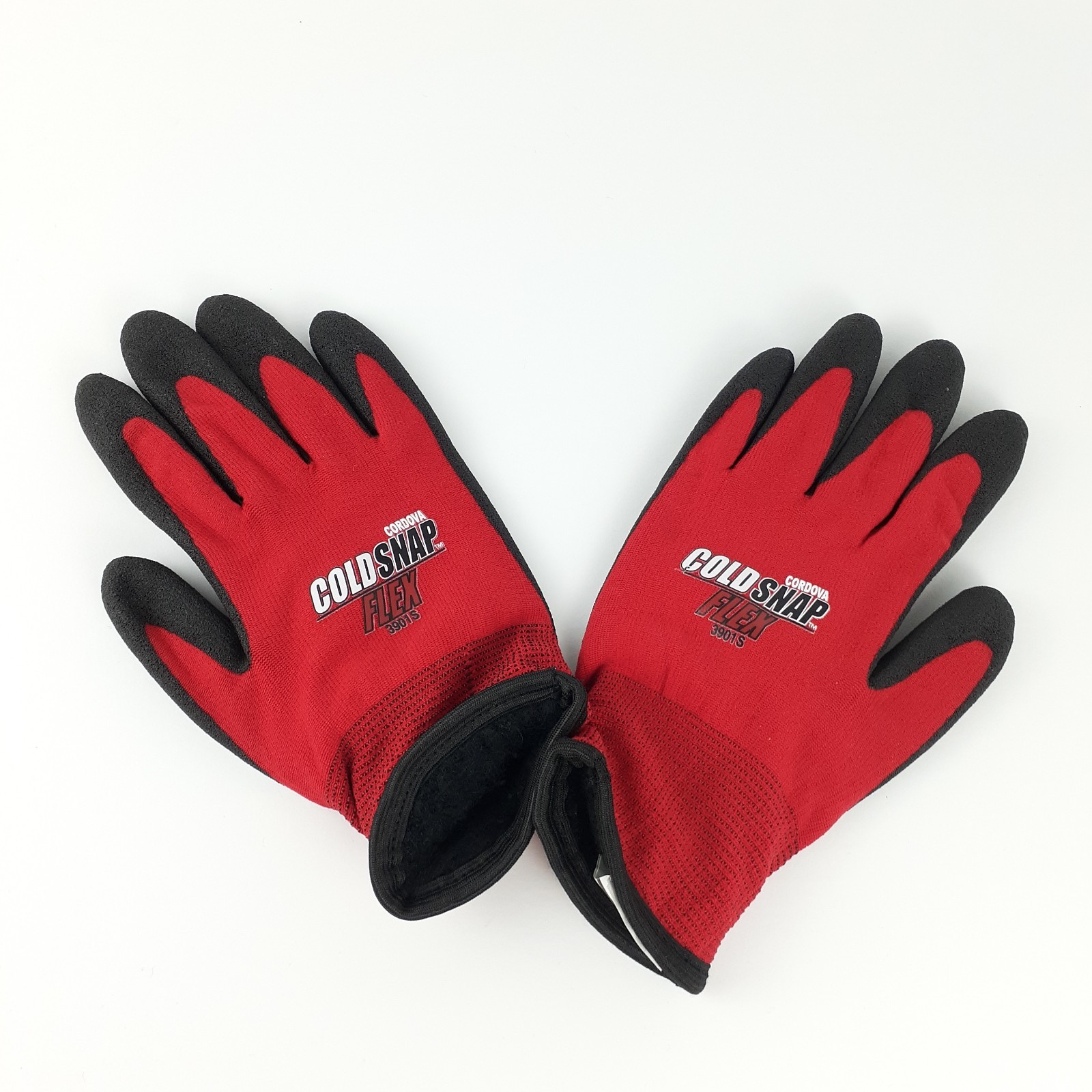 Cordova Cold Snap Flex Thermal Gloves Red Sz S 3901S Foam PVC Coating 2 Pairs
