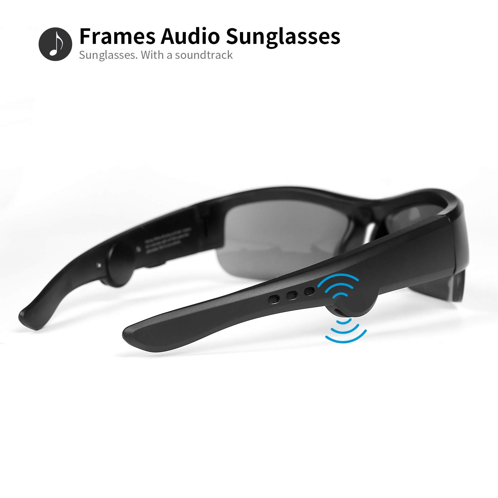 Bluetooth sunglasses Safety Smart with Open-Ear Audio Unisex(black Lens)