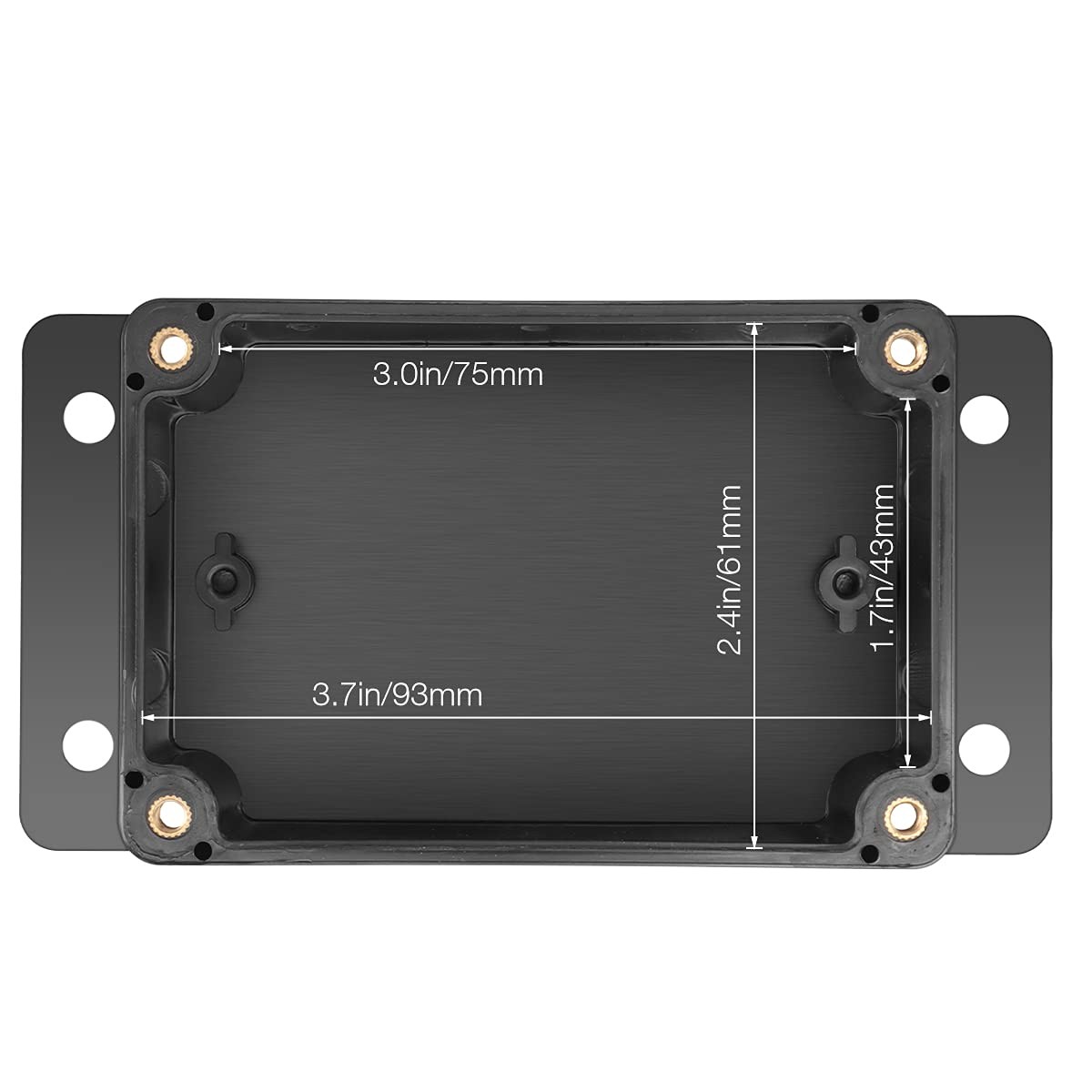 2 Pack IP65 Electronic Project Box Plastic ABS Waterproof Black Junction Box