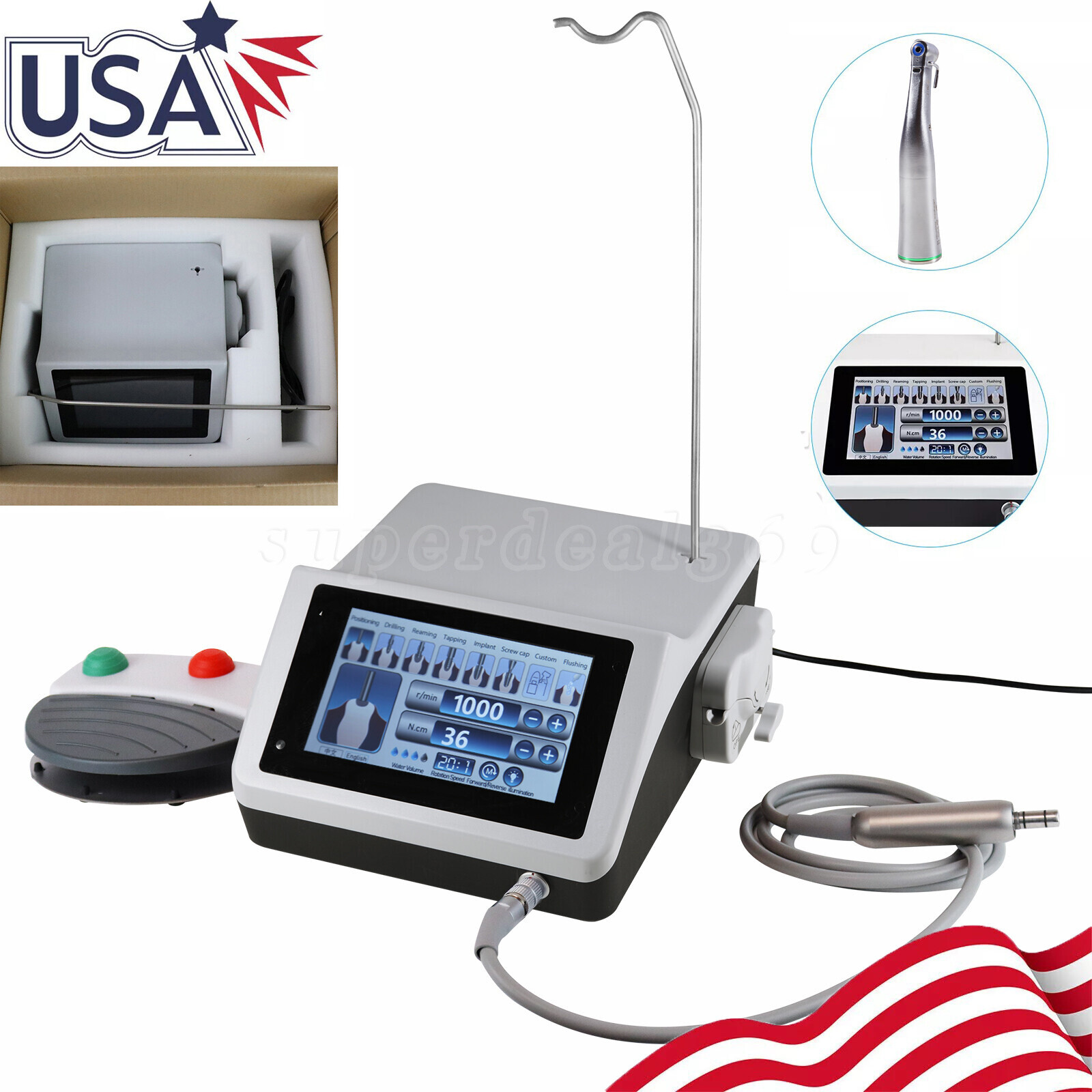 Dental Implant System Surgical Brushless Motor NSK Style &/ 20:1 Handpiece DL