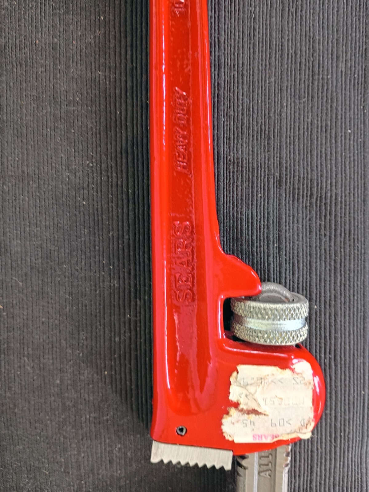 Vintage NOS SEARS 10″ Heavy Duty Pipe Wrench (30851) Made In Spain