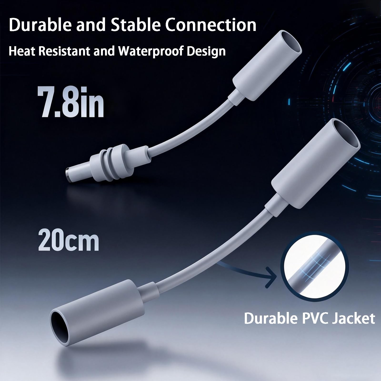 Starlink Mini DC Cable Connector Female to Female Waterproof Power Adapter, P