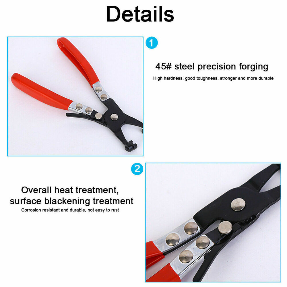 115pcs Hose Clamp Assortment Kit Steel Spring Clip Water Fuel Tube Pipe / Pliers