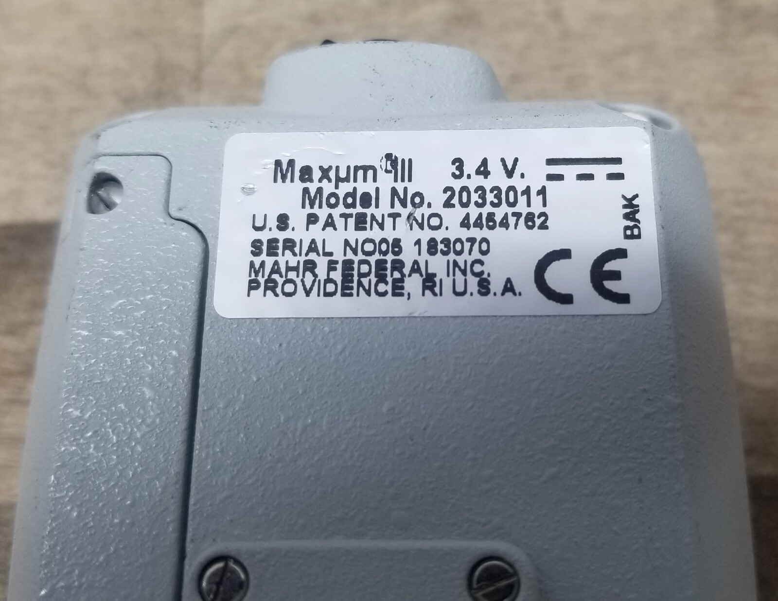 Mahr Federal 2033011 Maxum III Digital Drop Indicator 0.2000″ Max 0.000050″ Accu