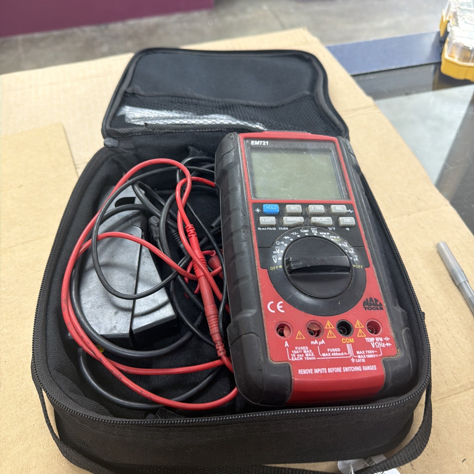 MAC Tools Digital Multimeter EM721 BACKLIT WITH LEADS