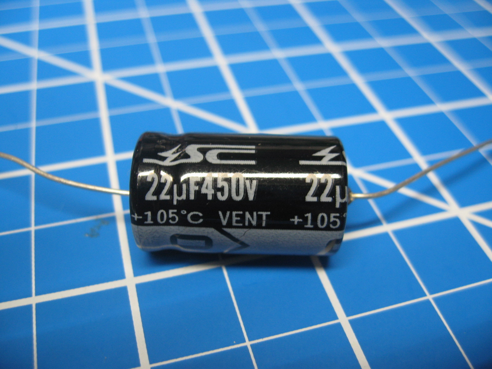 SC – GHA Series – Axial Electrolytic Capacitors – 450v 22uF – 5 Pieces