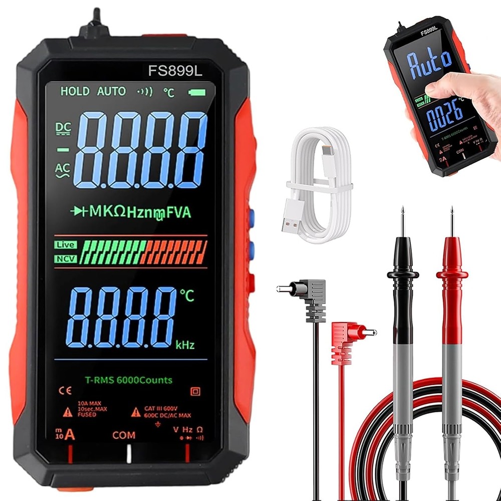 FS899S For Rechargeable Digital Multimeter with Voice Broadcast and Flashlight