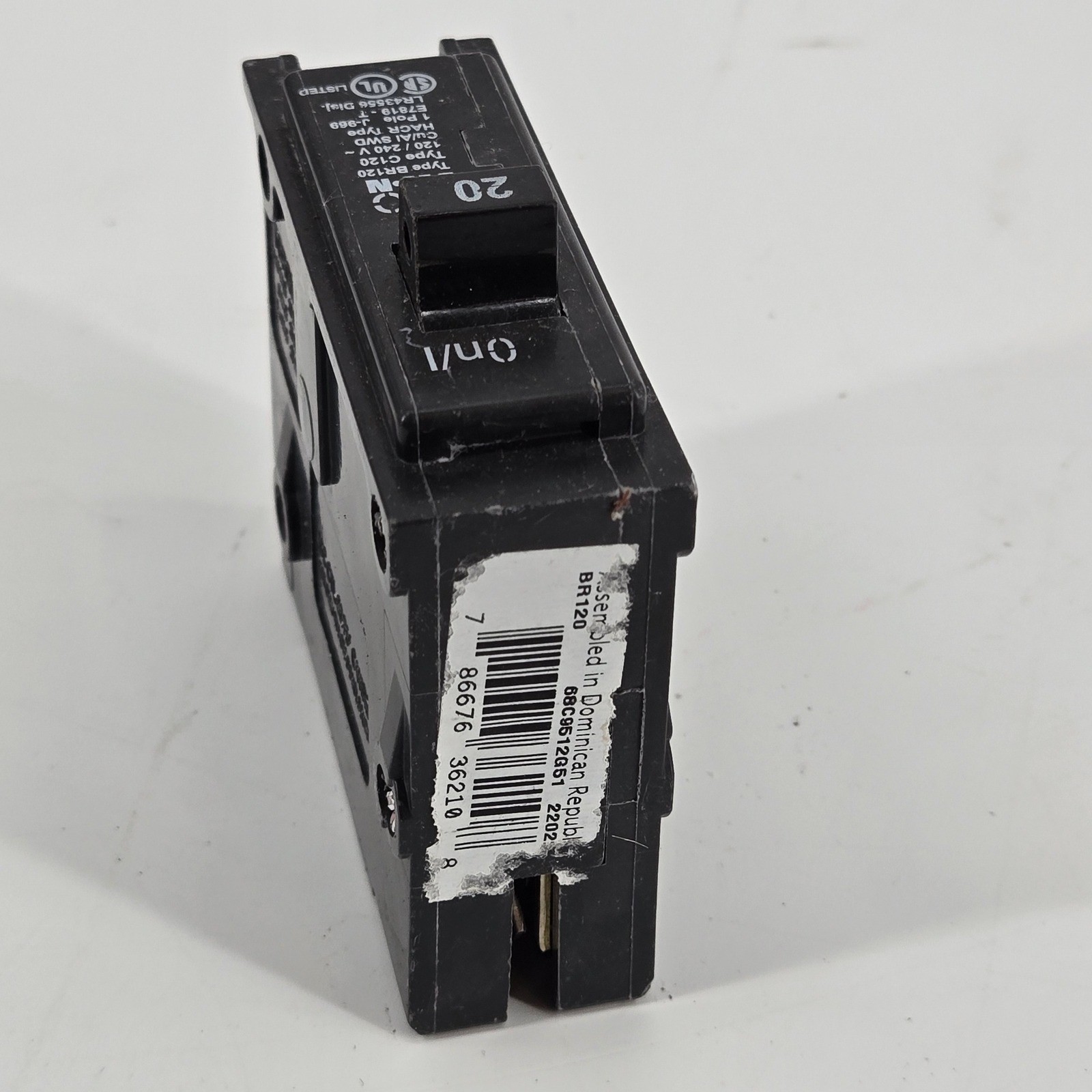 Eaton BR120 20A 1-Pole Circuit Breaker Type BR 120/240V Single Pole Switch NOS